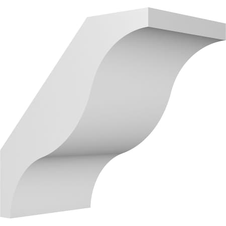 Ekena Millwork 5-in. W x 8-in. D x 8-in. H Funston Architectural Grade PVC Knee Brace BRCP05X08X08FST